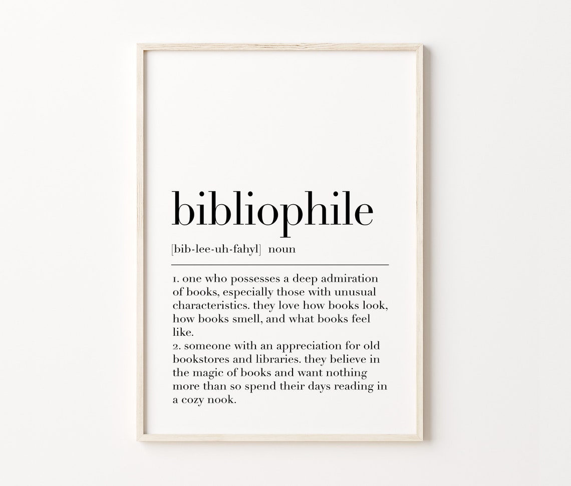 Bibliophile Definition Book Lover Reader Cozy Library Poster - Image 3