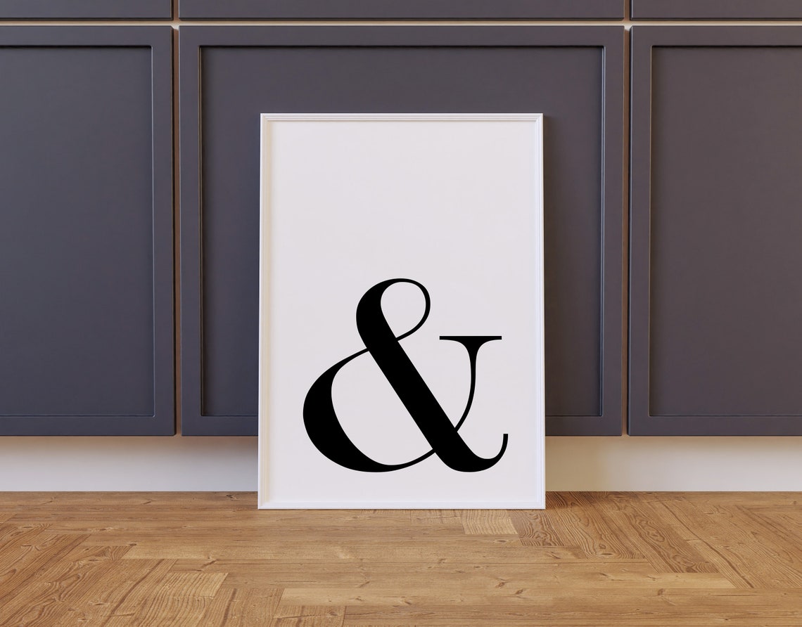 Ampersand Typography Print Oversized Serif Minimalist Art Poster - Image 2