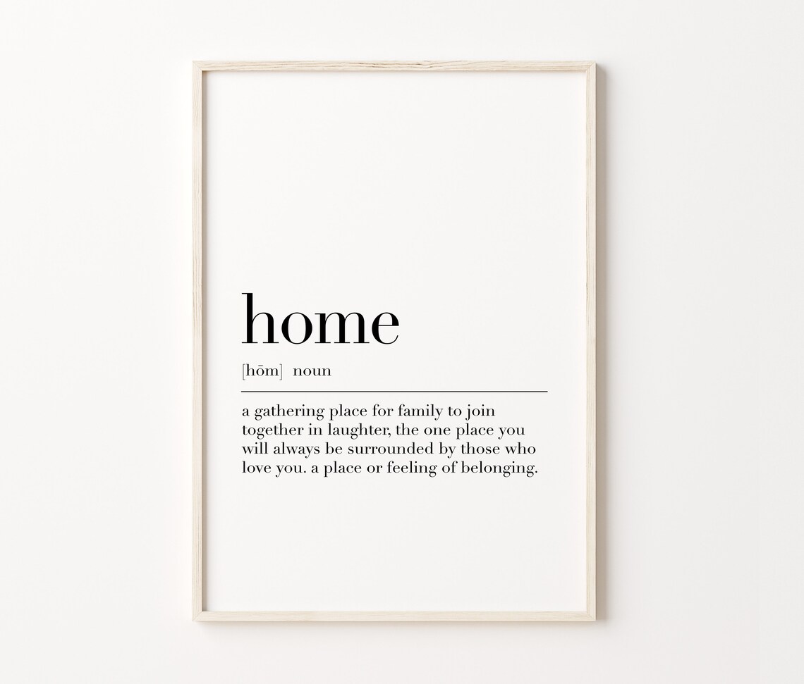 Home Definition Print Home Sign Home Wall Art Poster Home Poster Home Print Dictionary Print Home Quote Print - Image 3