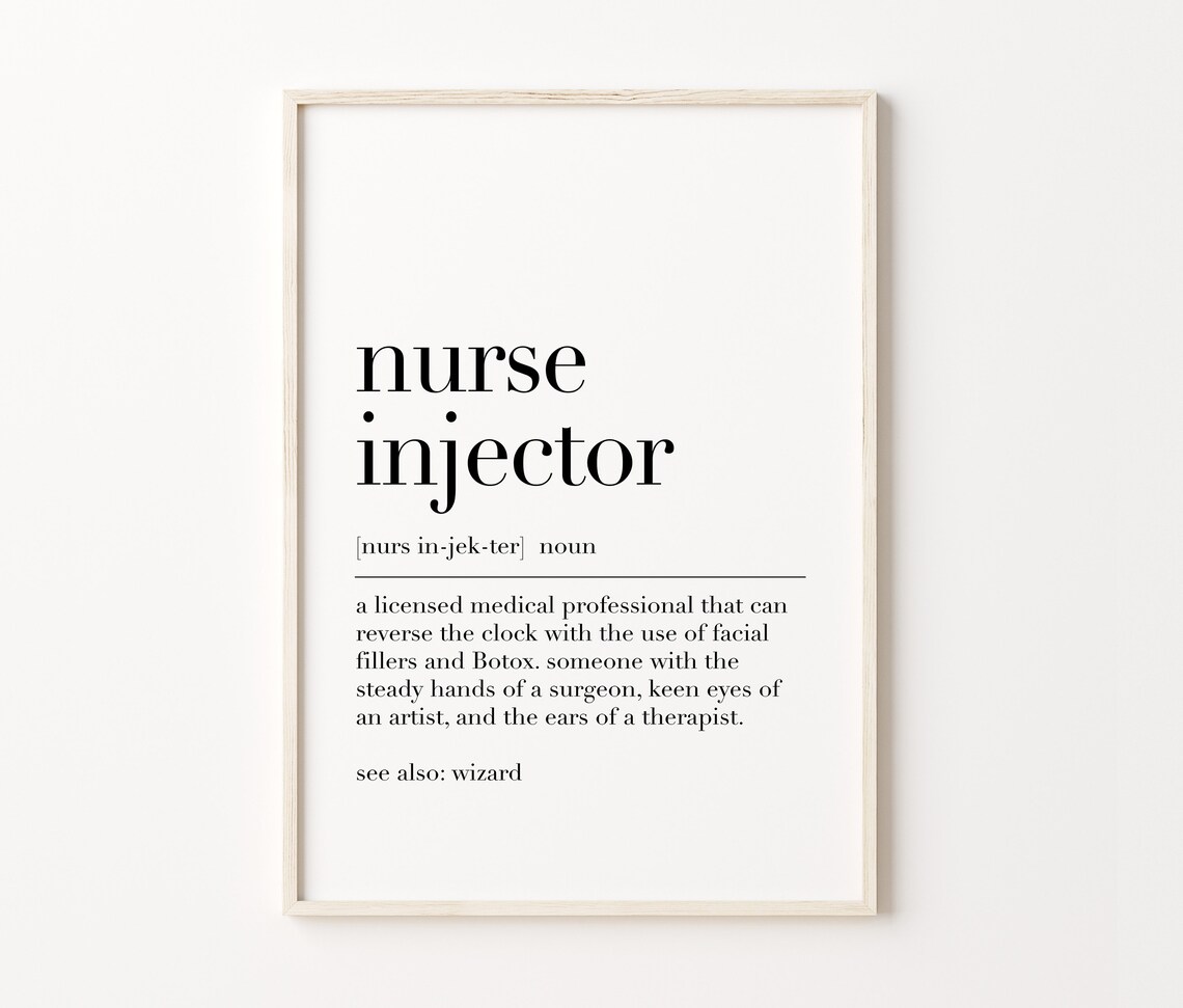 Nurse Injector Definition Print Nurse Injector Poster Nurse Injector Quote Wall Art Dictionary Poster Gift For Nurse - Image 4