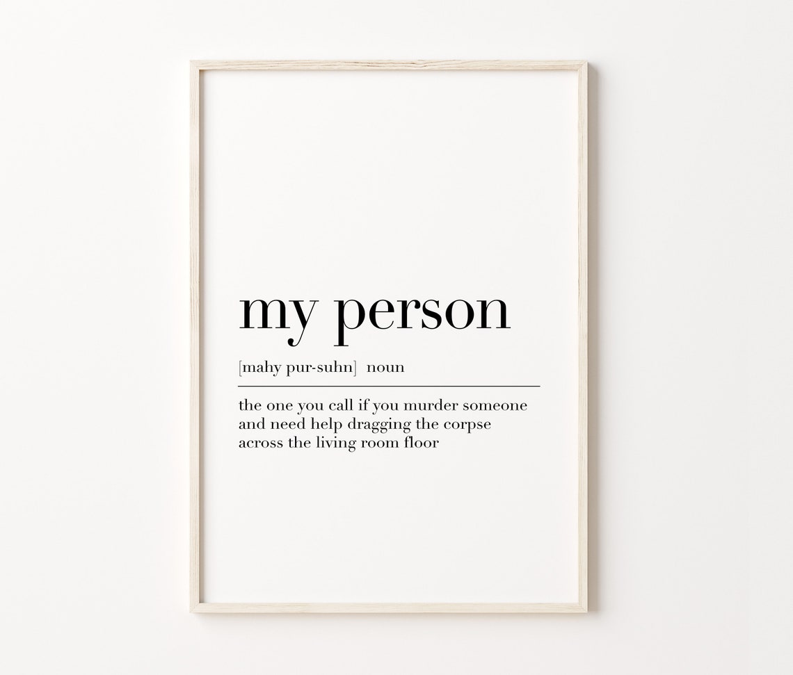 My Person Definition Dictionary Style Best Friend Quote Poster - Image 3