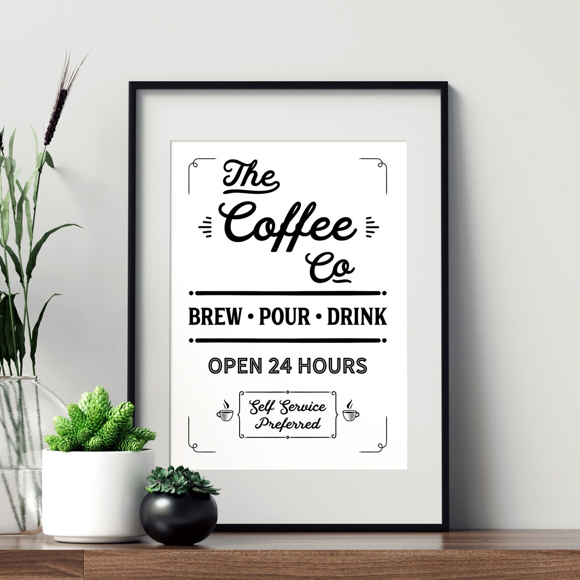 Retro Coffee Sign, Kitchen Cafe Wall Art Print - Image 2