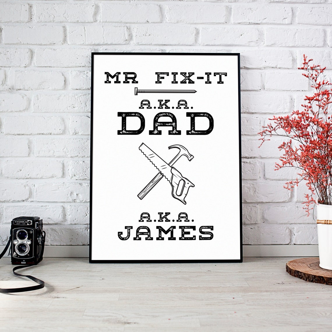Mr Fix-It A.K.A. Dad Funny Workshop Poster Gift for Handy Fathers - Image 2
