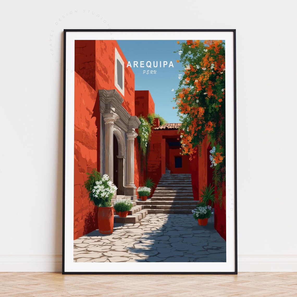 Arequipa Travel Poster Peru Wall Art Print Birthday Present Minimalist Housewarming Gifts