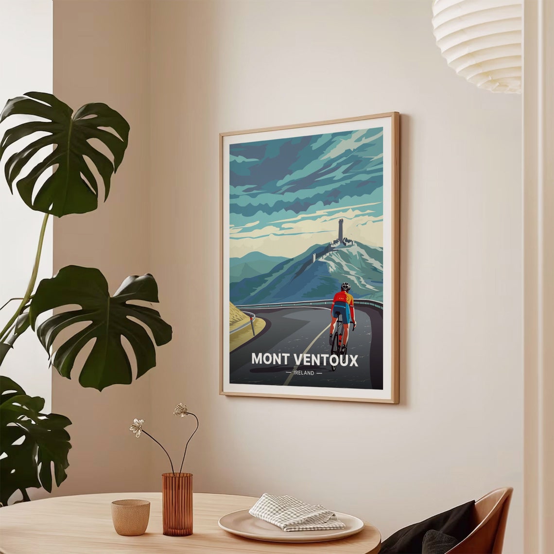 Provence Scenic Mont Ventoux Cycling Poster French Alps Road Bike Adventure Tour De France Inspired Retro Travel Wall Art C20 1688 - Image 2
