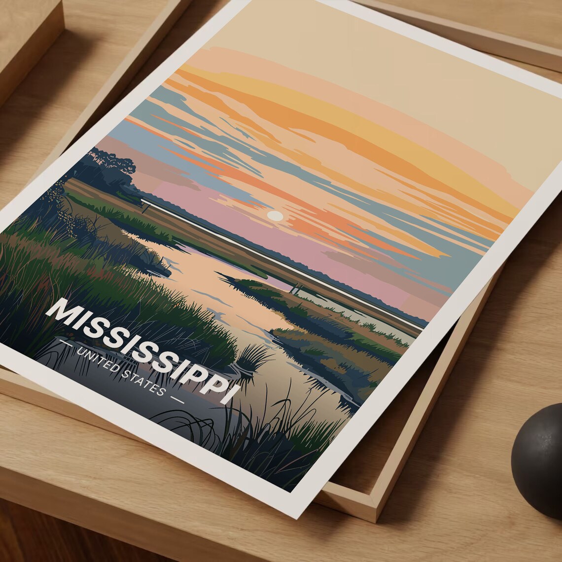 Mississippi Retro Travel Poster, Vintage Style - Image 3