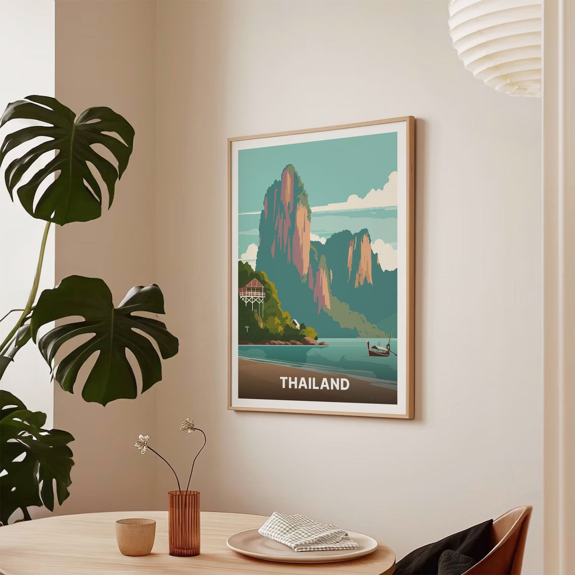 Thailand Tropical Beach Limestone Karsts Exotic Travel Poster - Image 2
