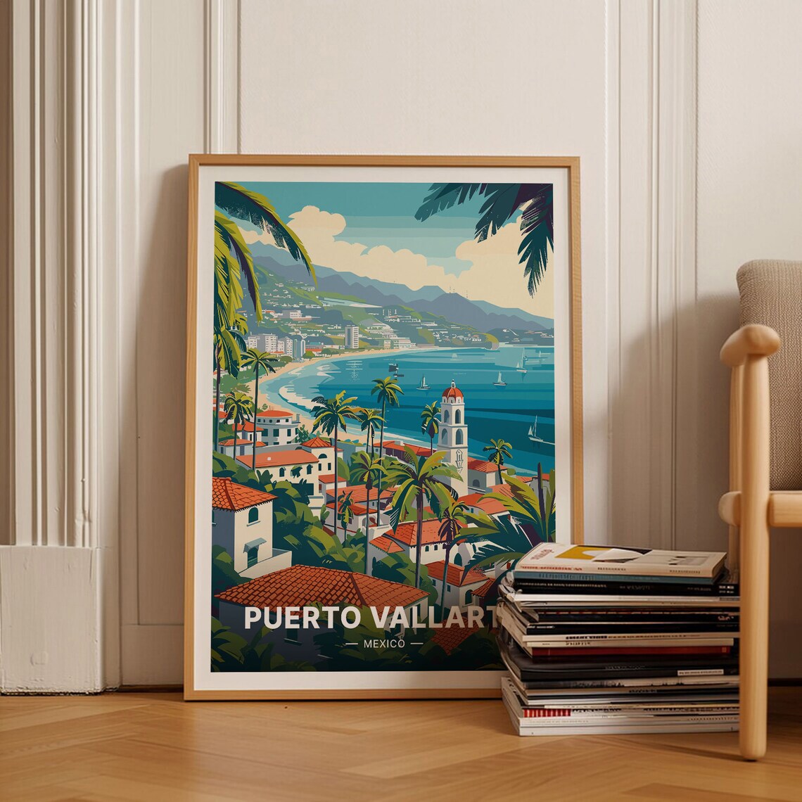 Puerto Vallarta Mexico Travel Poster, Guadalajara Decor