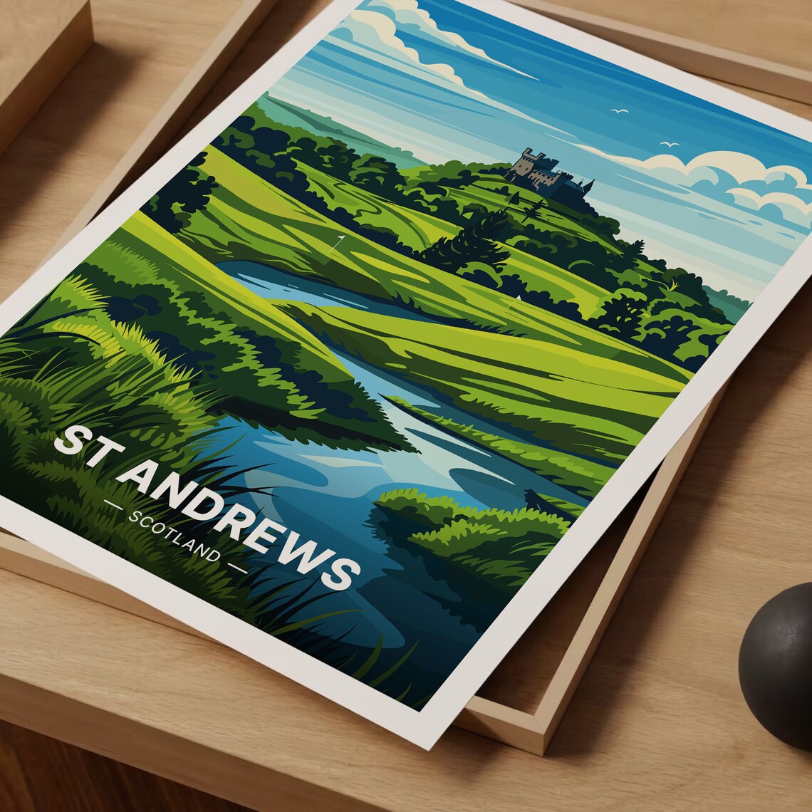 St Andrews Scotland Historic Golf Links Vintage Travel Poster - Image 3