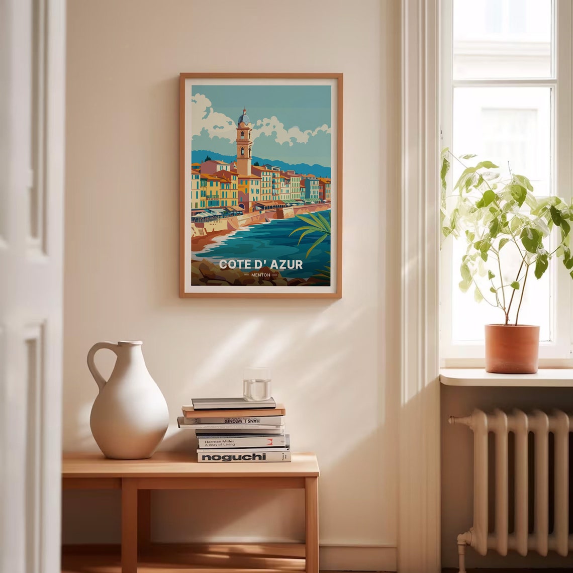 Menton France Travel Poster French Riviera Beach Art Provence City Skyline Home Wall Decor Unique Travel Gift Idea C20 1351 - Image 4