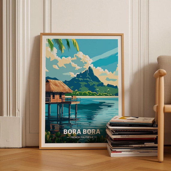 Bora Bora French Polynesia Travel Poster, Travel Poster