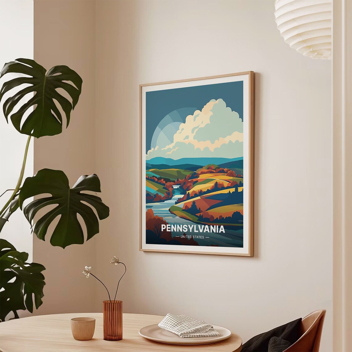 Pennsylvania Travel Poster, Traditional Scenic Art Print - Image 2