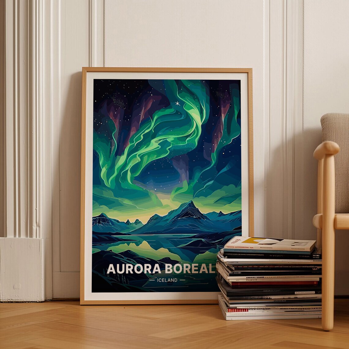 Aurora Borealis Home Office Wall Art Print
