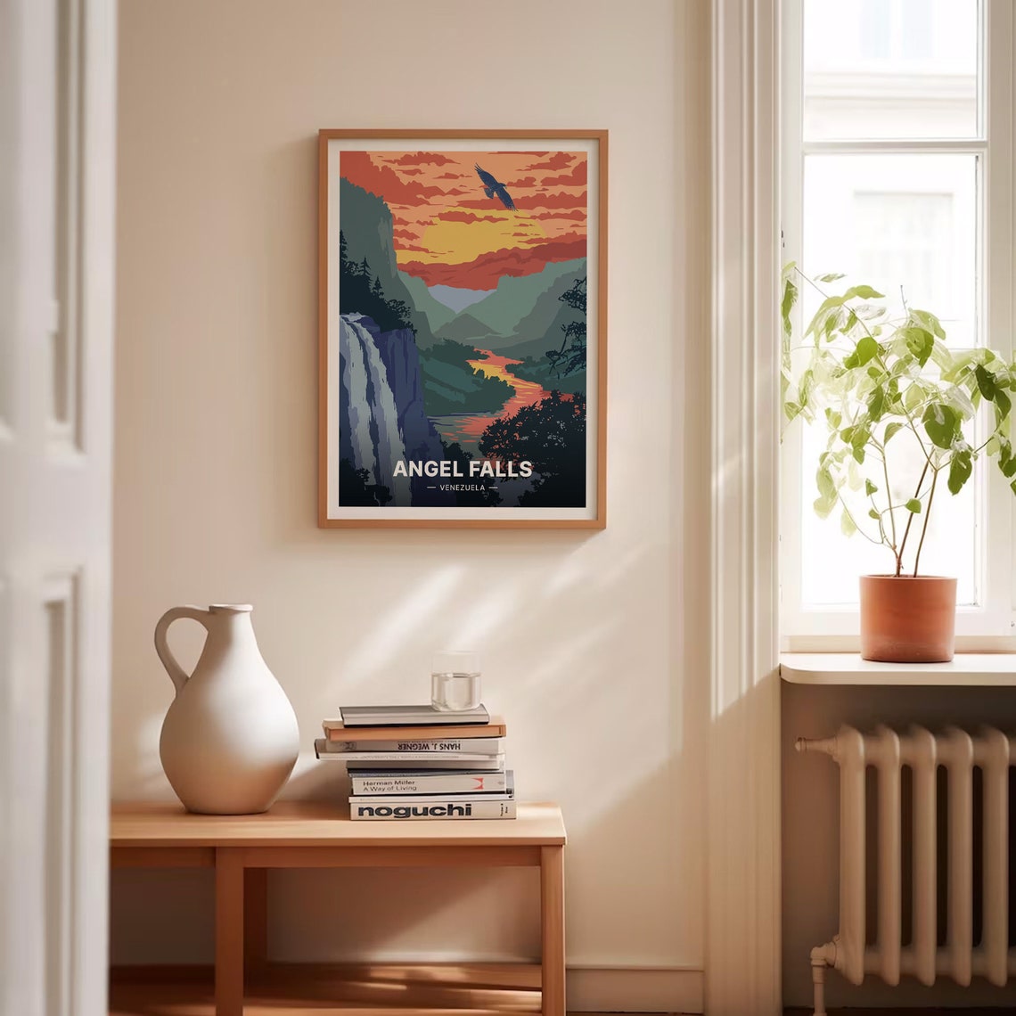 Angel Falls Venezuela Sunset Waterfall Jungle River Scene Poster - Image 4