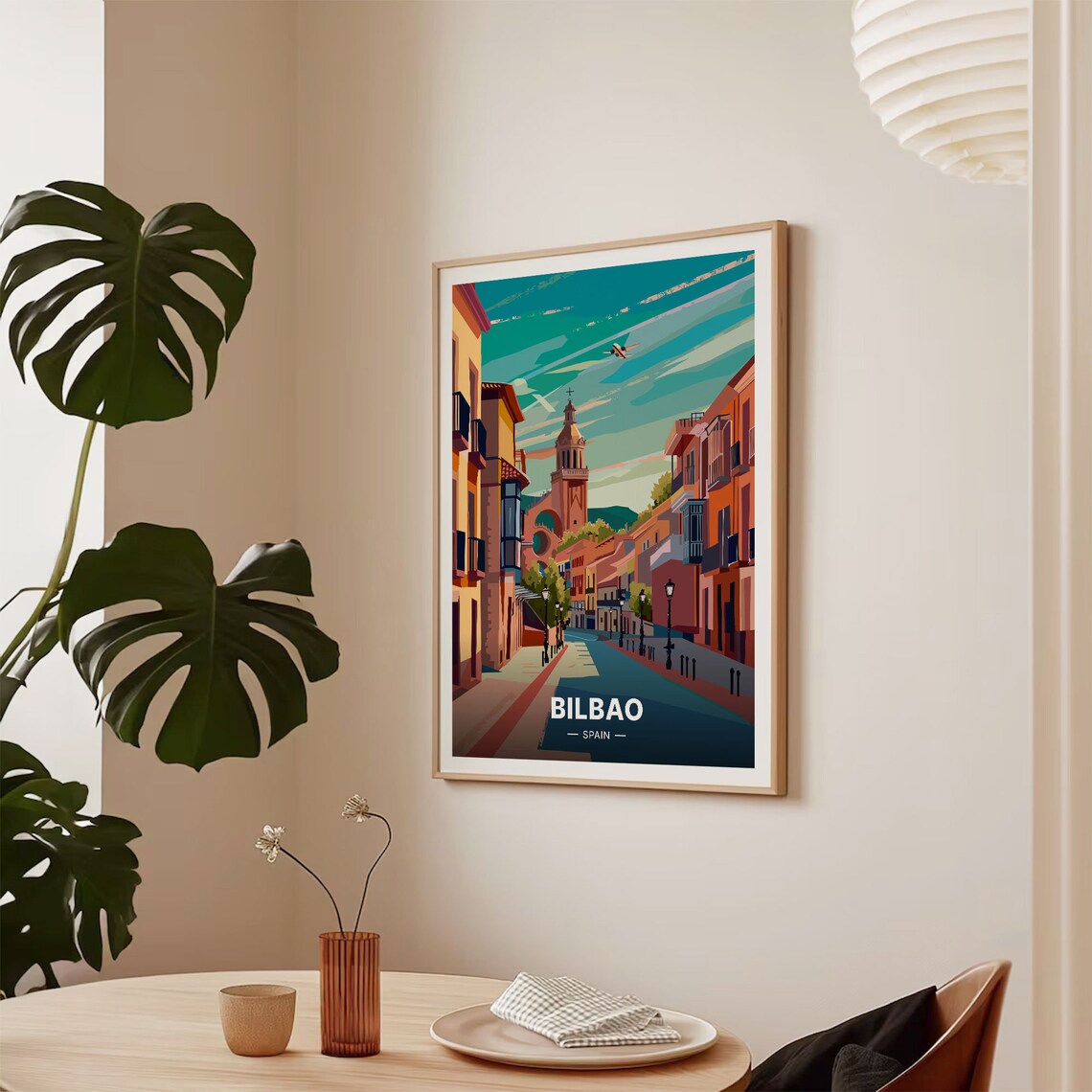 Bilbao Spain Travel Poster, Guggenheim Museum Art - Image 2