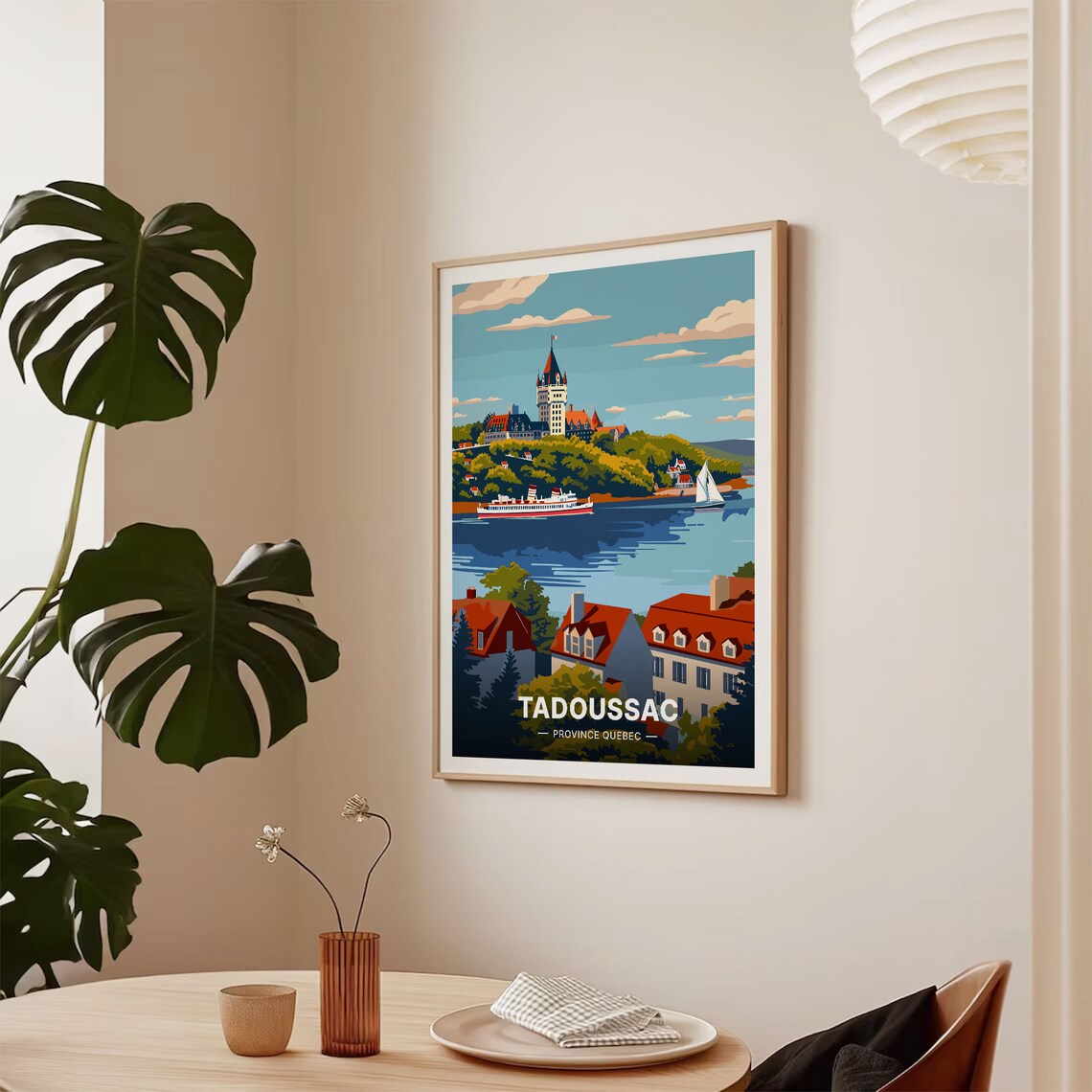 Tadoussac Quebec Chateau Style Hotel Ferry River Vintage Travel Poster - Image 2