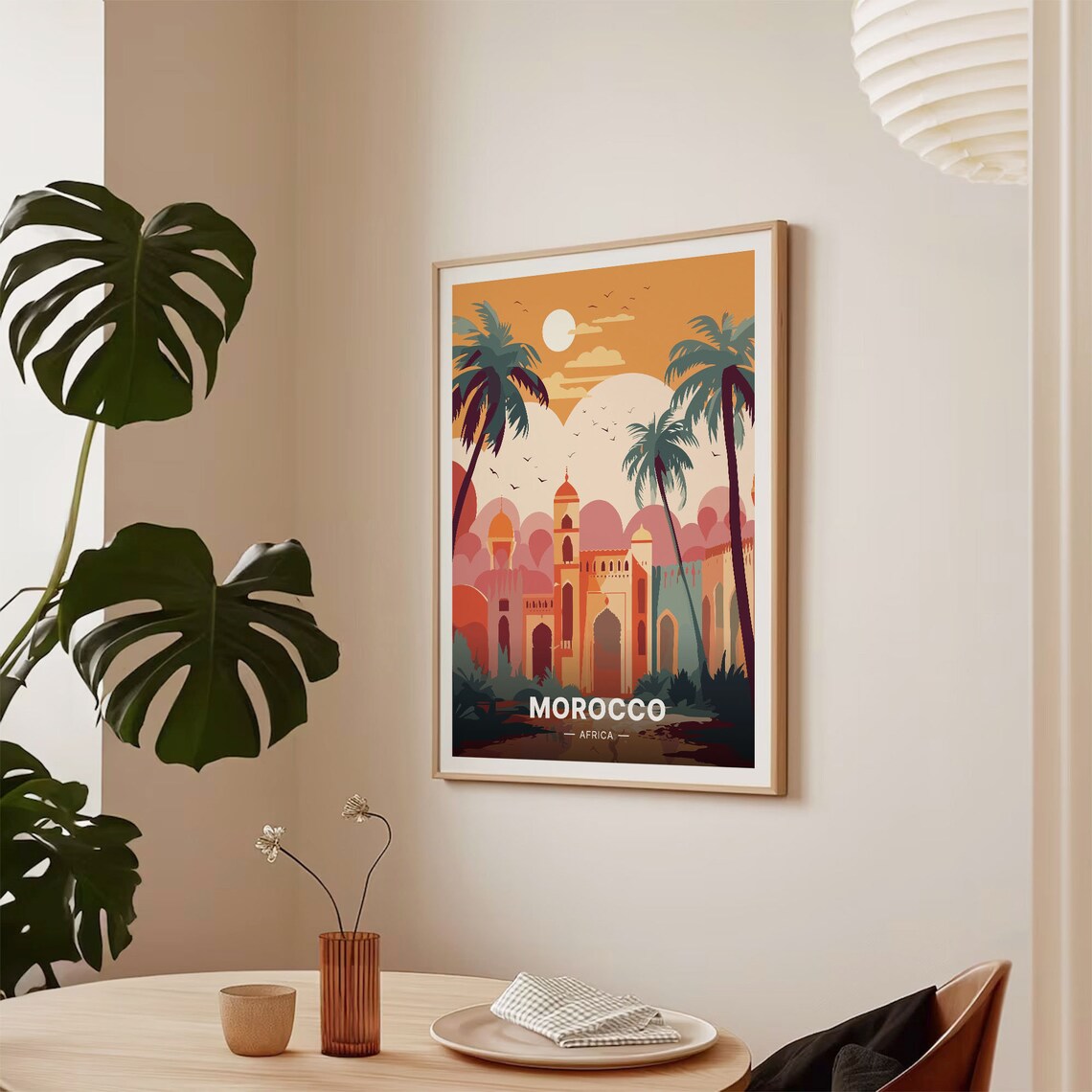 Morocco Marrakech Palace Retro Travel Poster - Image 2