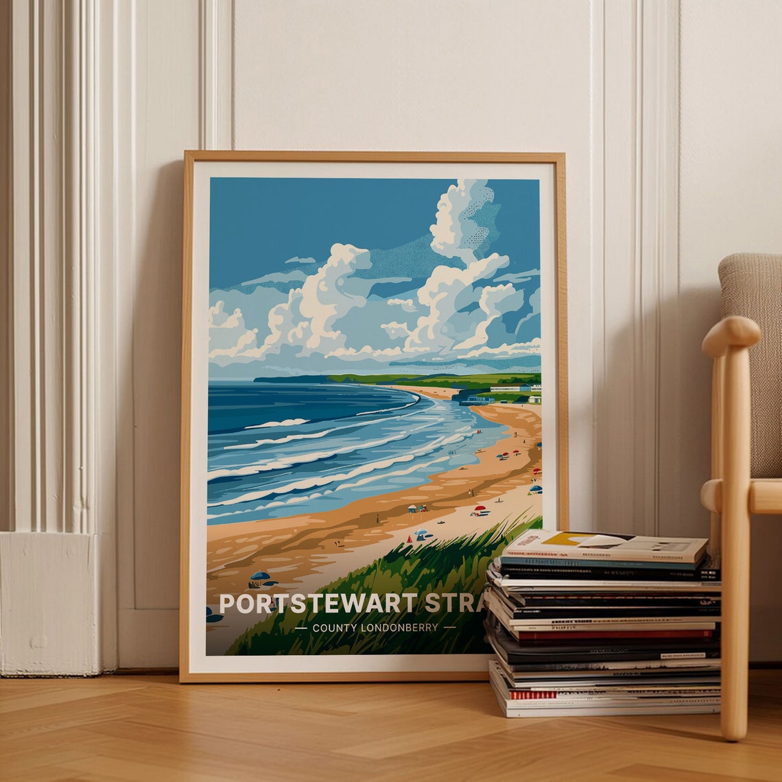 Portstewart Strand County Londonderry Ireland Beach Travel Poster