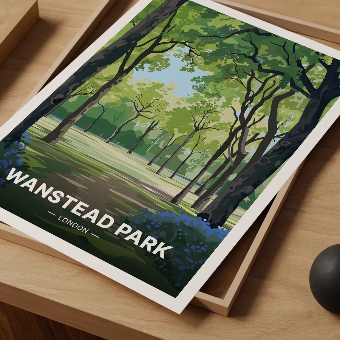 Wanstead Park London Woodland Trees Vintage Nature Walk Poster - Image 3