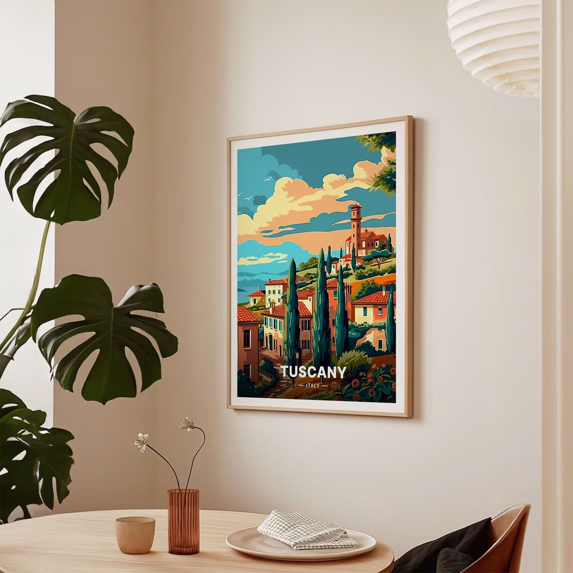Tuscany Italy Travel Poster, Scenic Landscape Art Print - Image 2