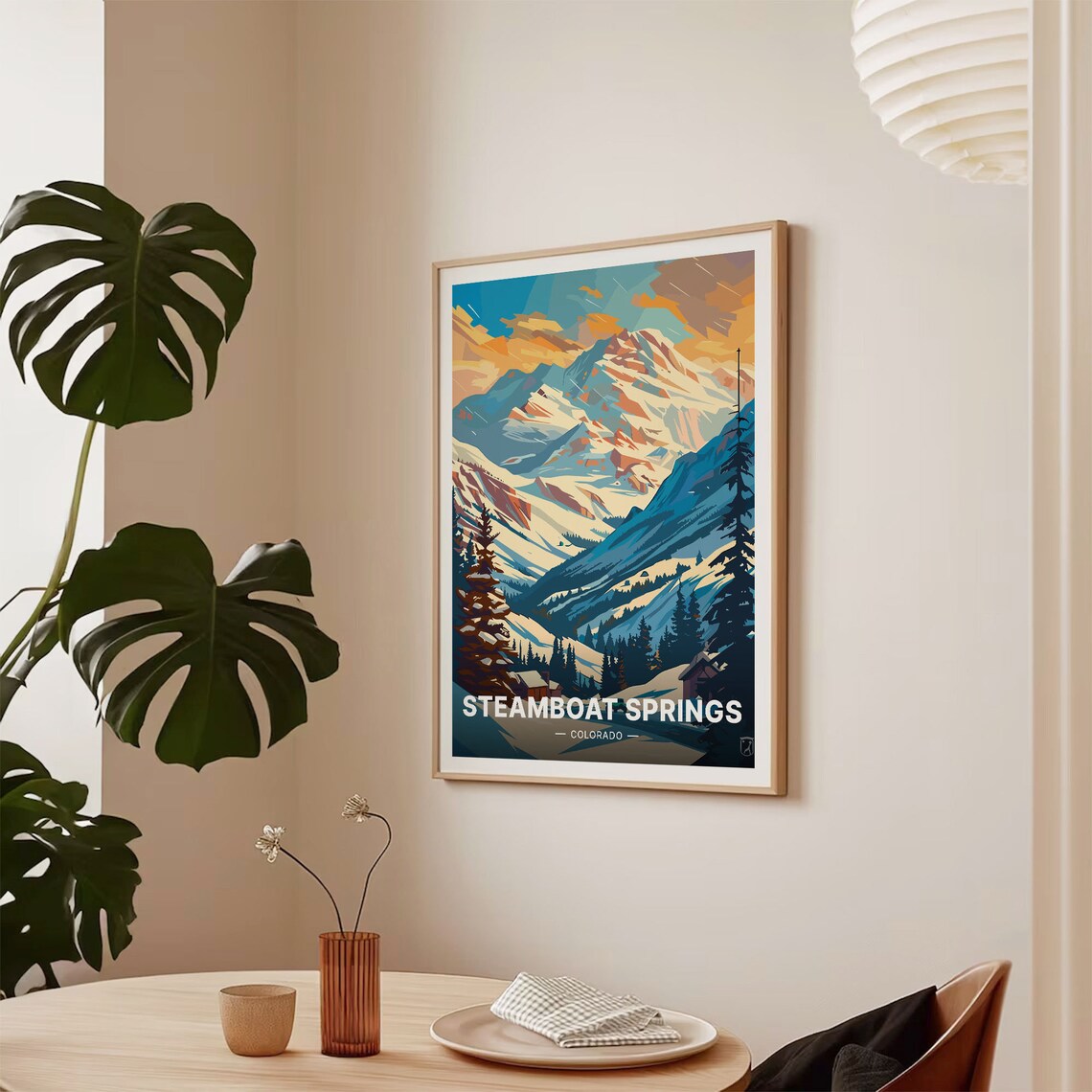 Steamboat Springs Ski Resort Travel Poster - Image 2