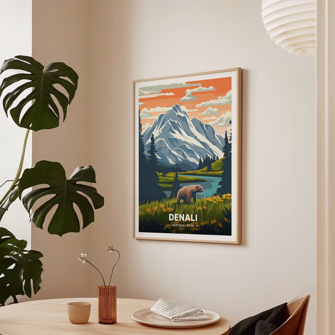 Denali National Park Bear Landscape Poster - Image 2