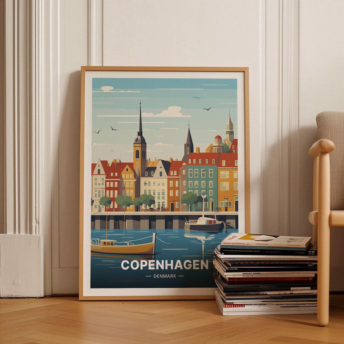 Copenhagen Denmark Cityscape Wanderlust Gift Poster