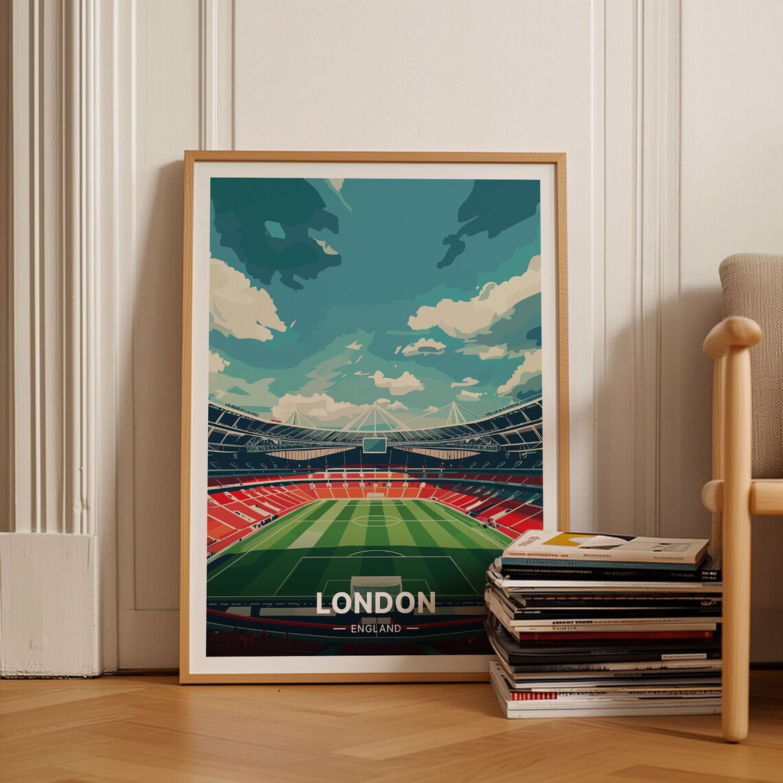 Emirates Stadium London England Travel Poster