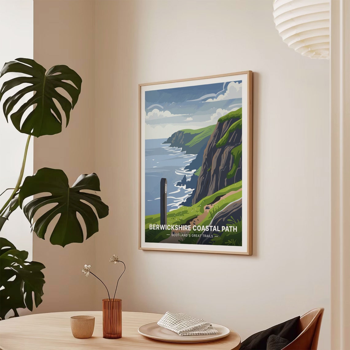 Berwickshire Coastal Path Scotland Cliffs Vintage Travel Poster - Image 2