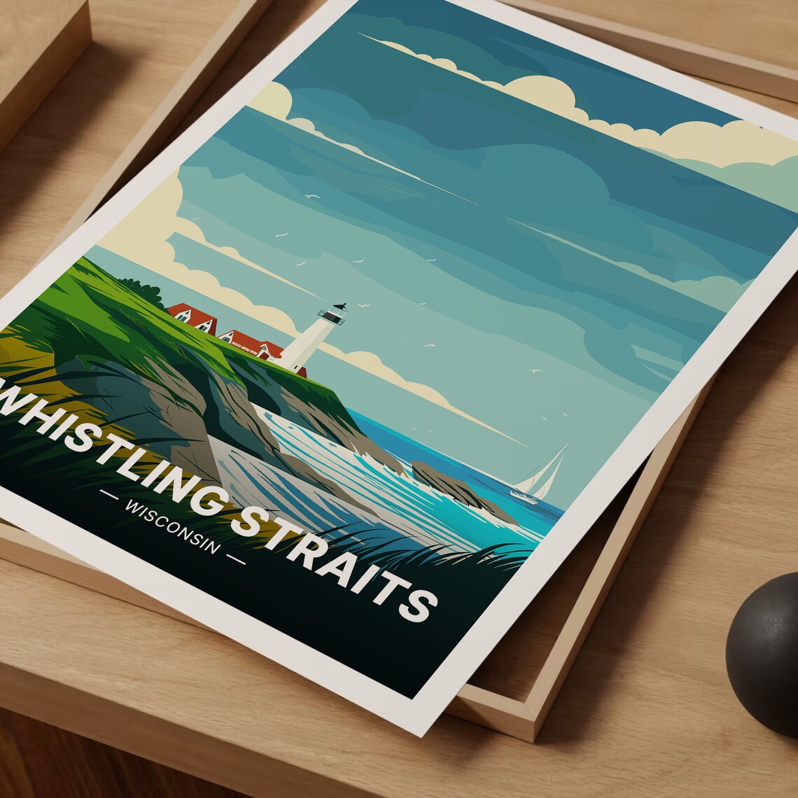 Whistling Straits Golf Course Travel Poster, Wisconsin - Image 3