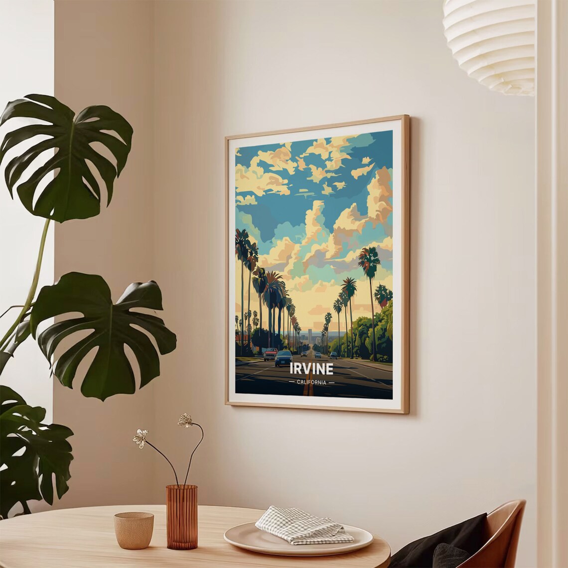 Irvine California Travel Poster, Orange County Cityscape - Image 2