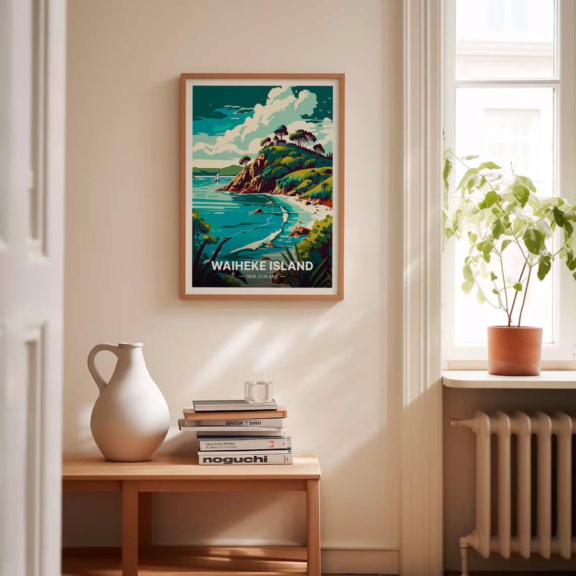 Waiheke Island Travel Poster, New Zealand Art Print - Image 4