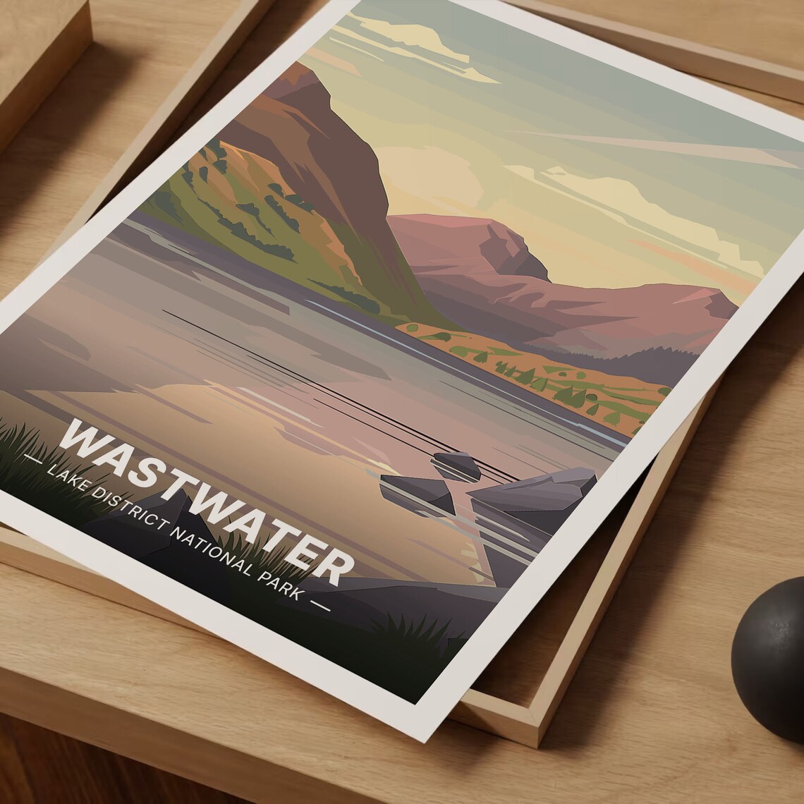 Wastwater Lake District National Park Fells Lake Vintage Travel Poster - Image 3