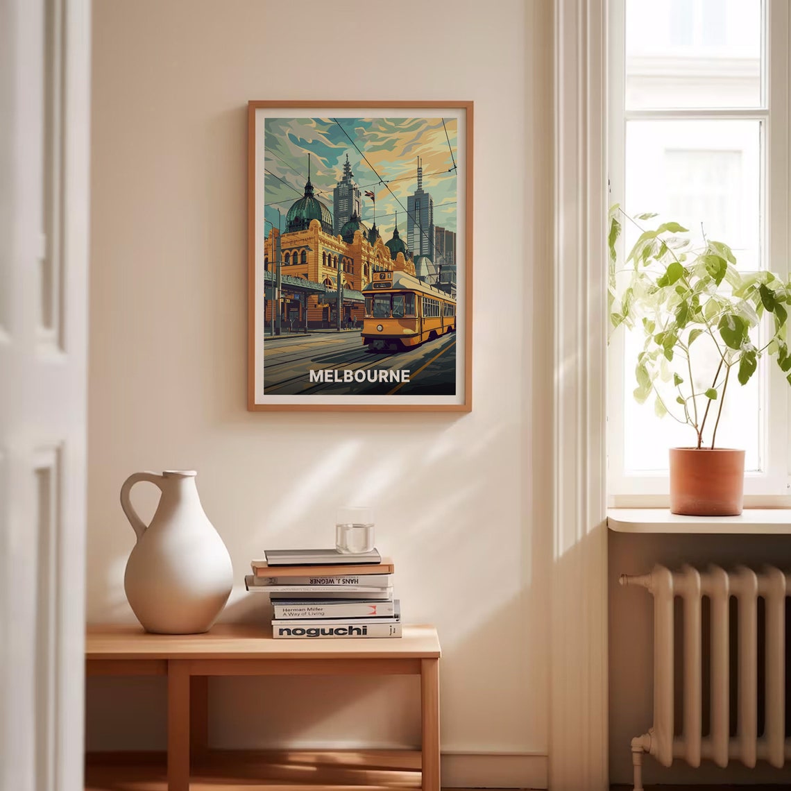 Melbourne Australia Vintage Tram City Landmark Retro Travel Poster - Image 4