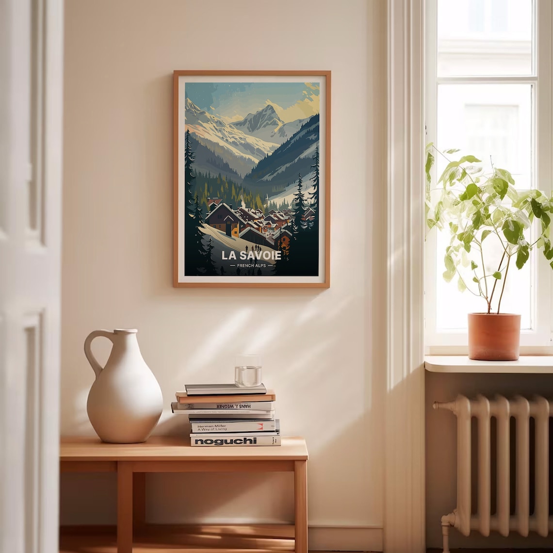 La Savoie French Alps Snowy Village Chalet Mountain Winter Poster - Image 4