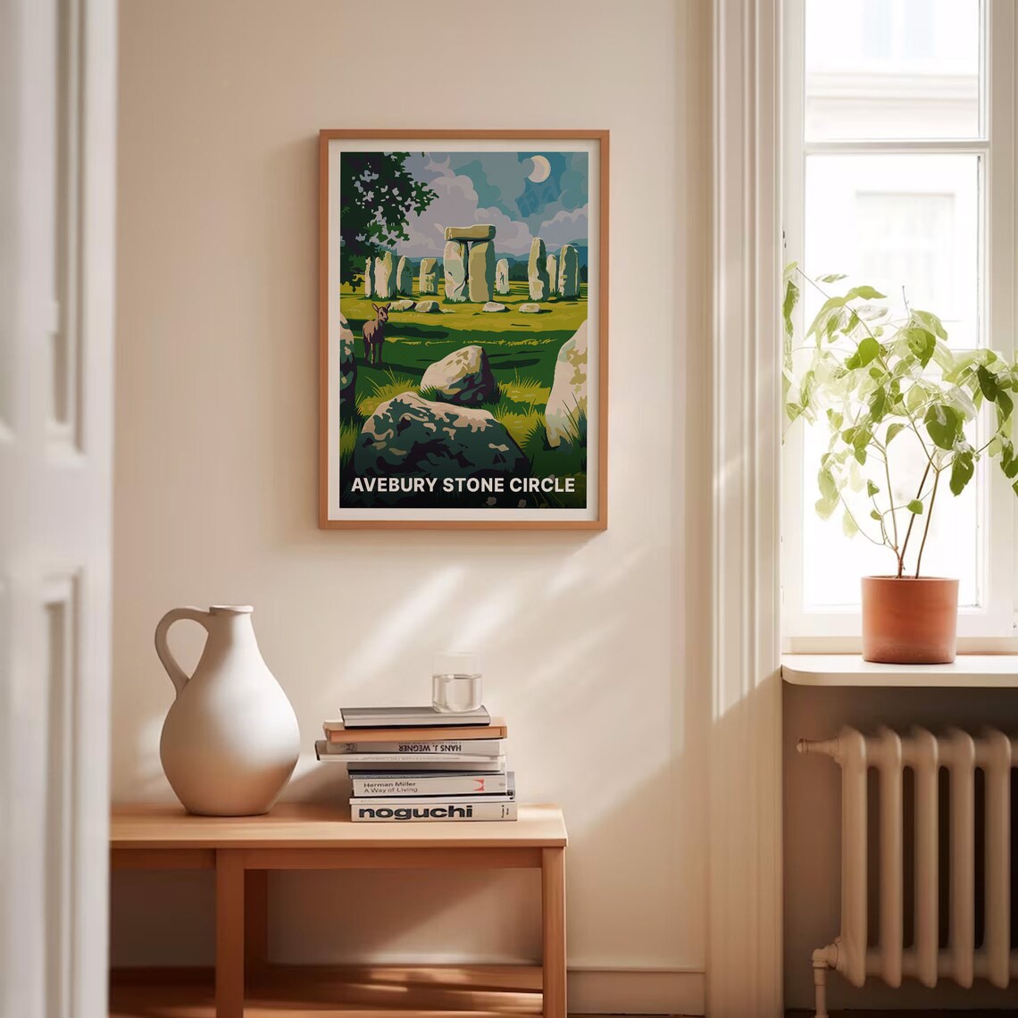 Avebury Stone Circle Travel Poster, Wiltshire Landscape - Image 4