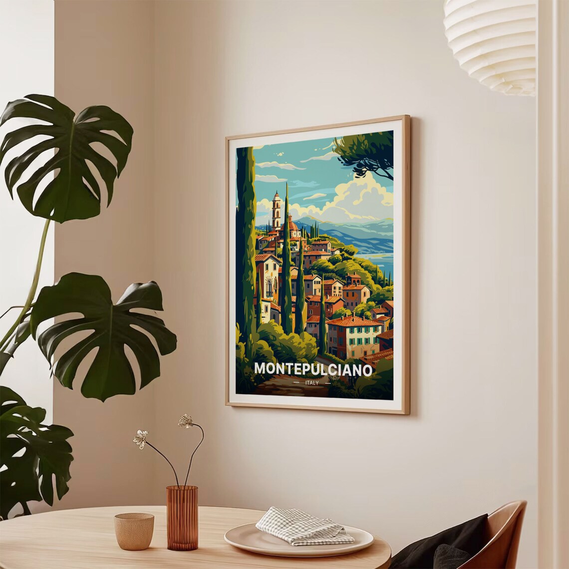 Montepulciano Italy Vintage Travel Poster, Landscape - Image 2
