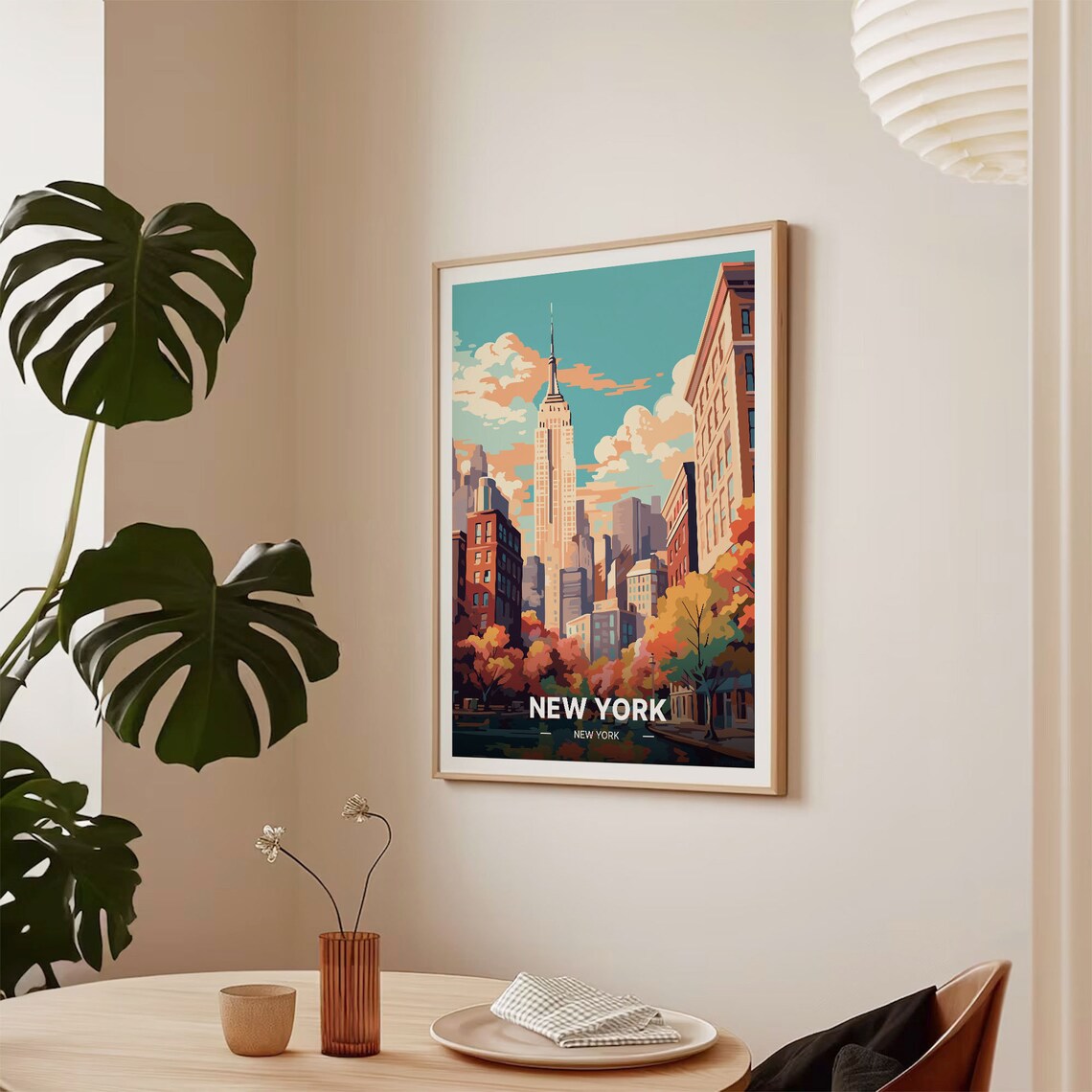 New York City Retro Manhattan Travel Poster - Image 2