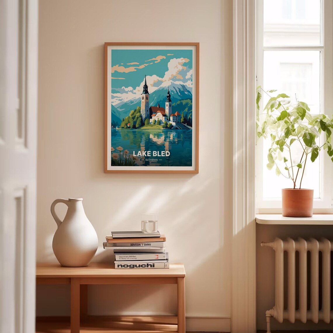 Lake Bled Travel Poster, Slovenia Scenic Landscape - Image 4