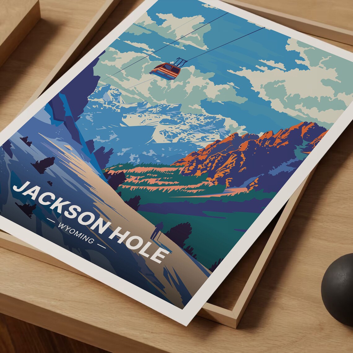 Jackson Hole Travel Poster, National Park Landscape - Image 3