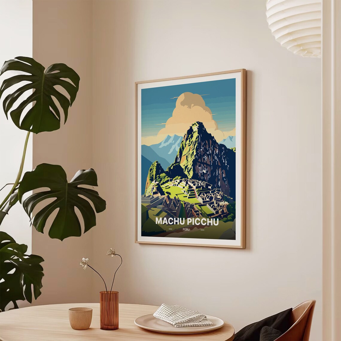 Machu Picchu Peru Inca Ruins Huayna Picchu Peak Travel Poster - Image 2
