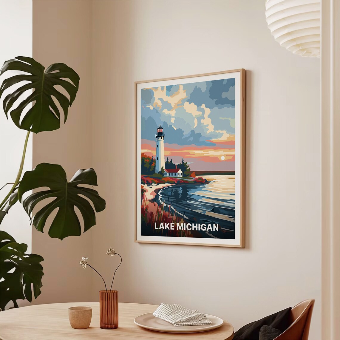 Lake Michigan Travel Poster, Scenic Wall Art Print - Image 2
