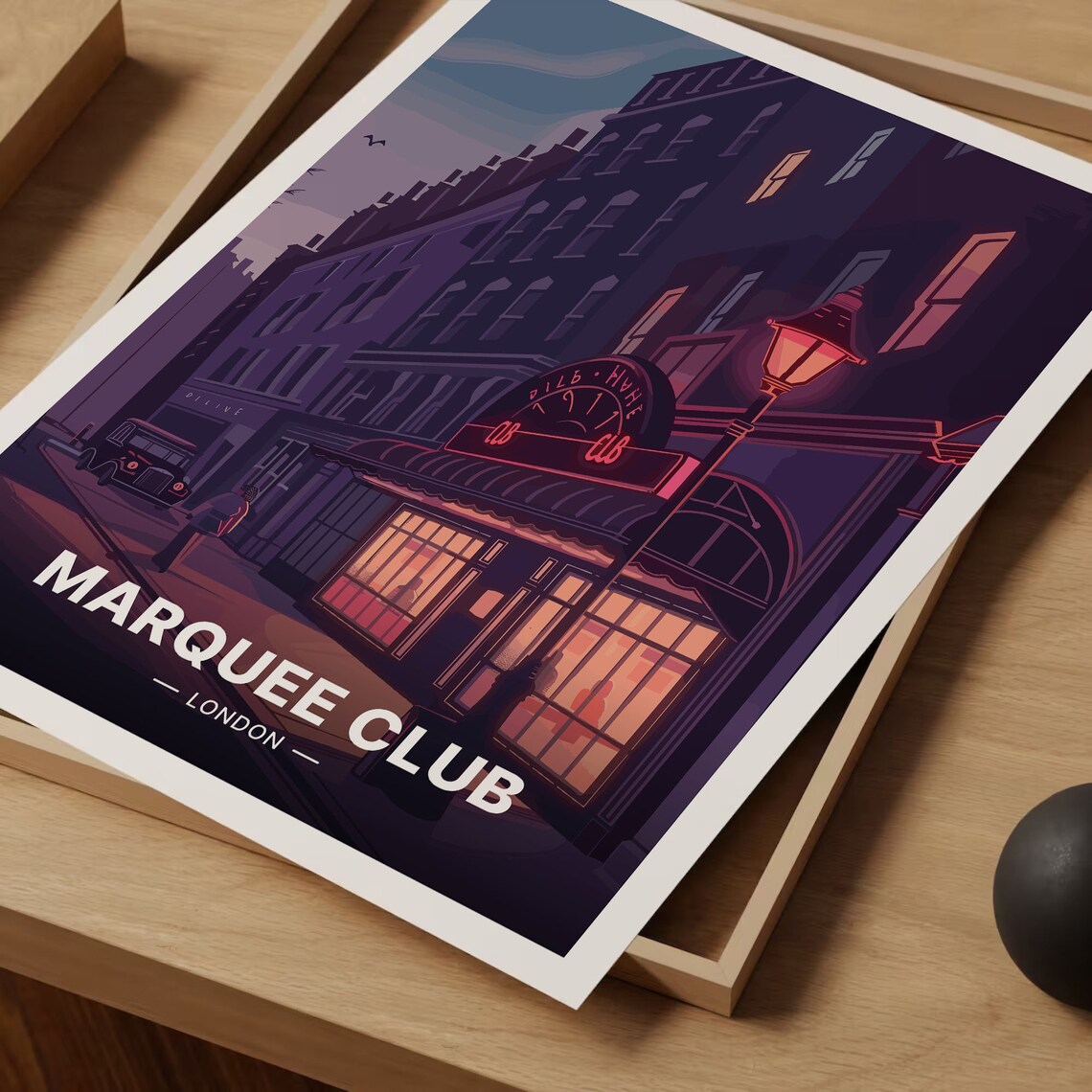 Marquee Club London Travel Poster Neon Night Street Retro Music Art - Image 3