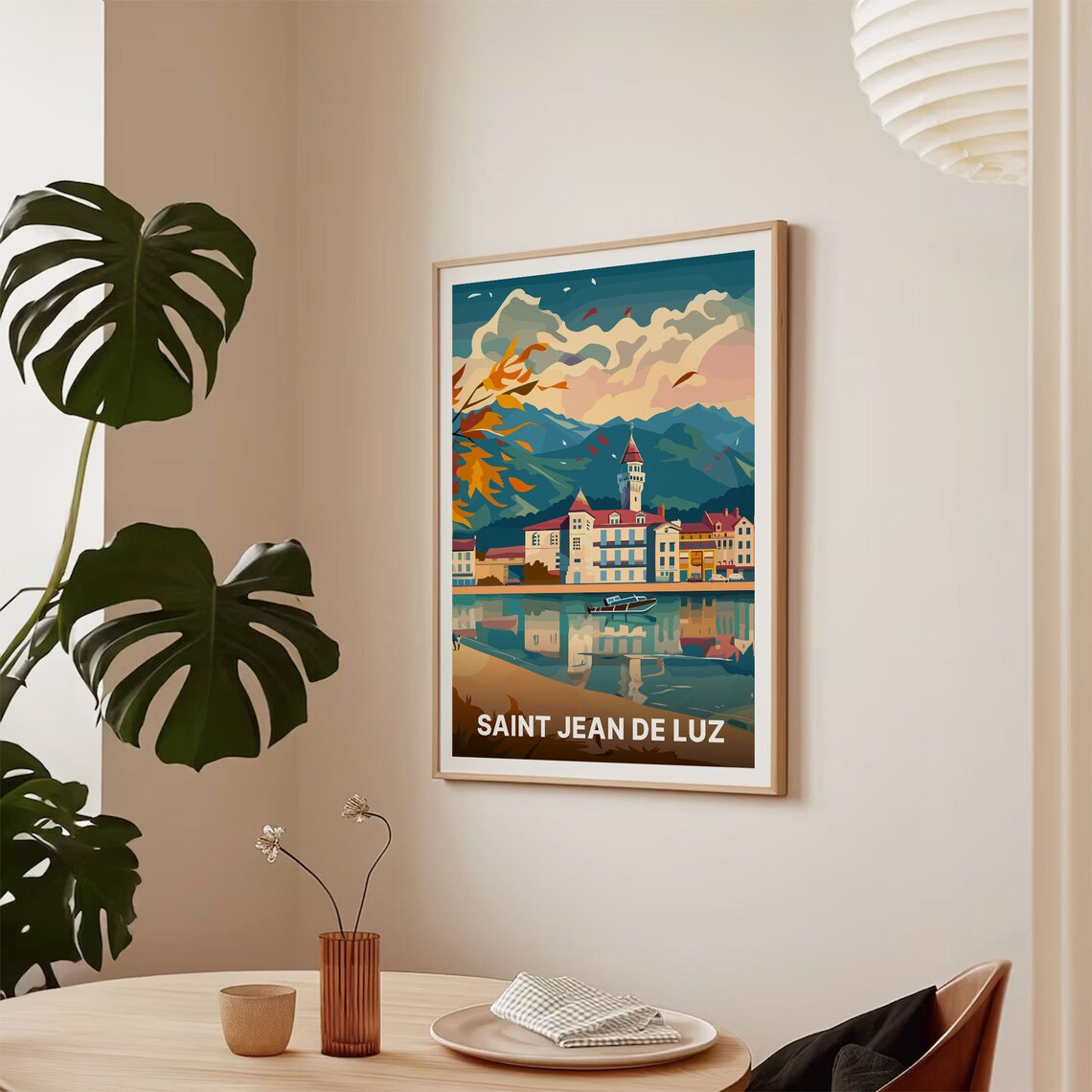 Saint Jean de Luz France Basque Coast Town Vintage Travel Poster - Image 2