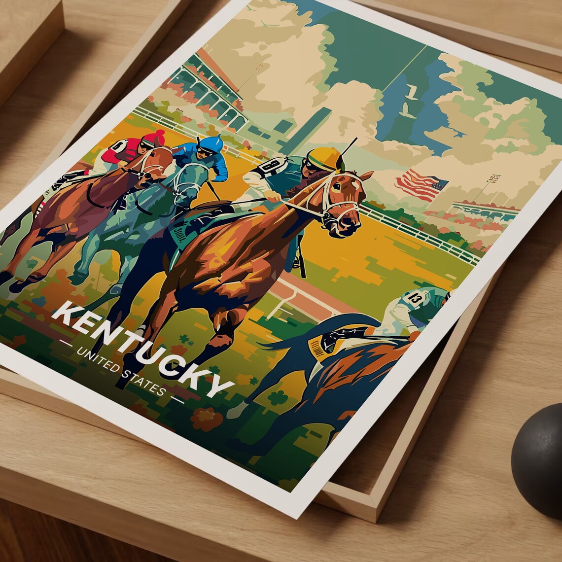 Kentucky Derby Mid-Century Modern Travel Poster - Image 3