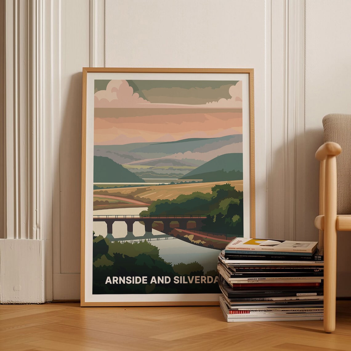 Arnside And Silverdale England Estuary Viaduct Travel Poster
