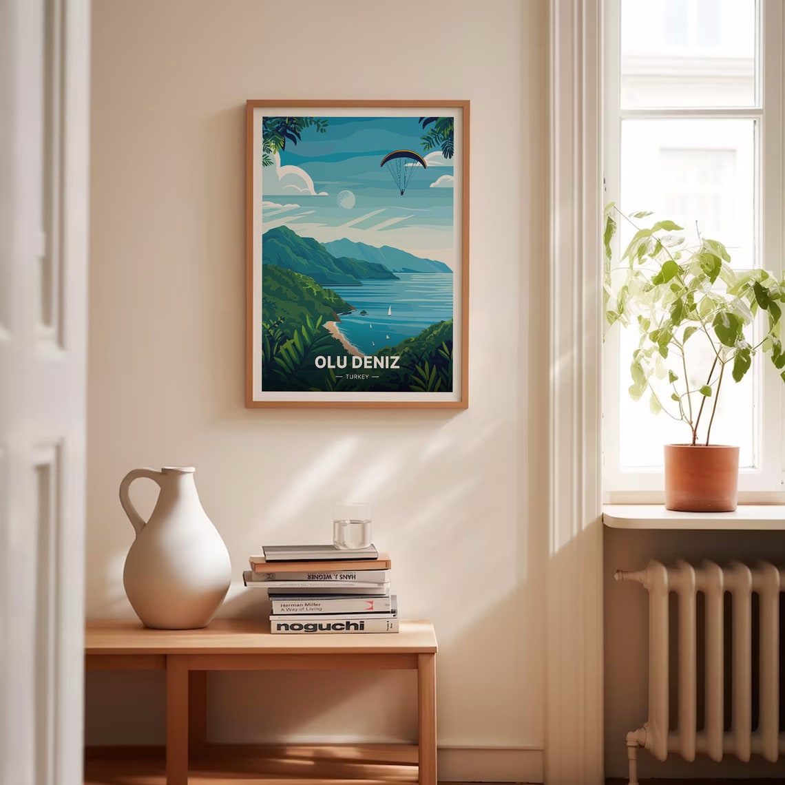 Olu Deniz Turkey Paragliding Over Turquoise Bay Travel Poster - Image 4