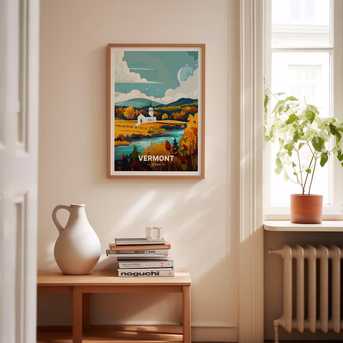 Stowe, Vermont Travel Poster, Scenic Landscape Art Print - Image 4
