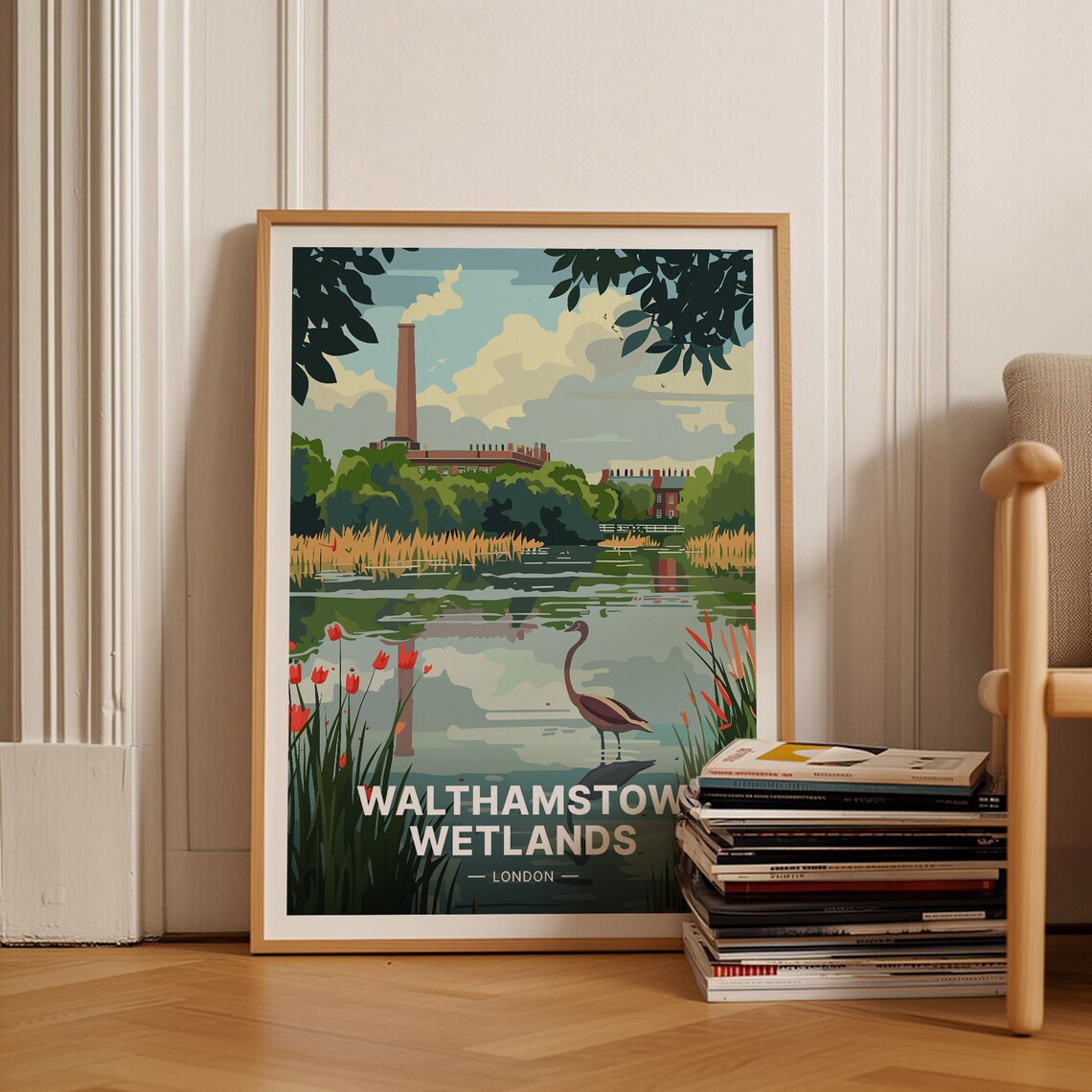 Walthamstow Wetlands, East London Travel Poster