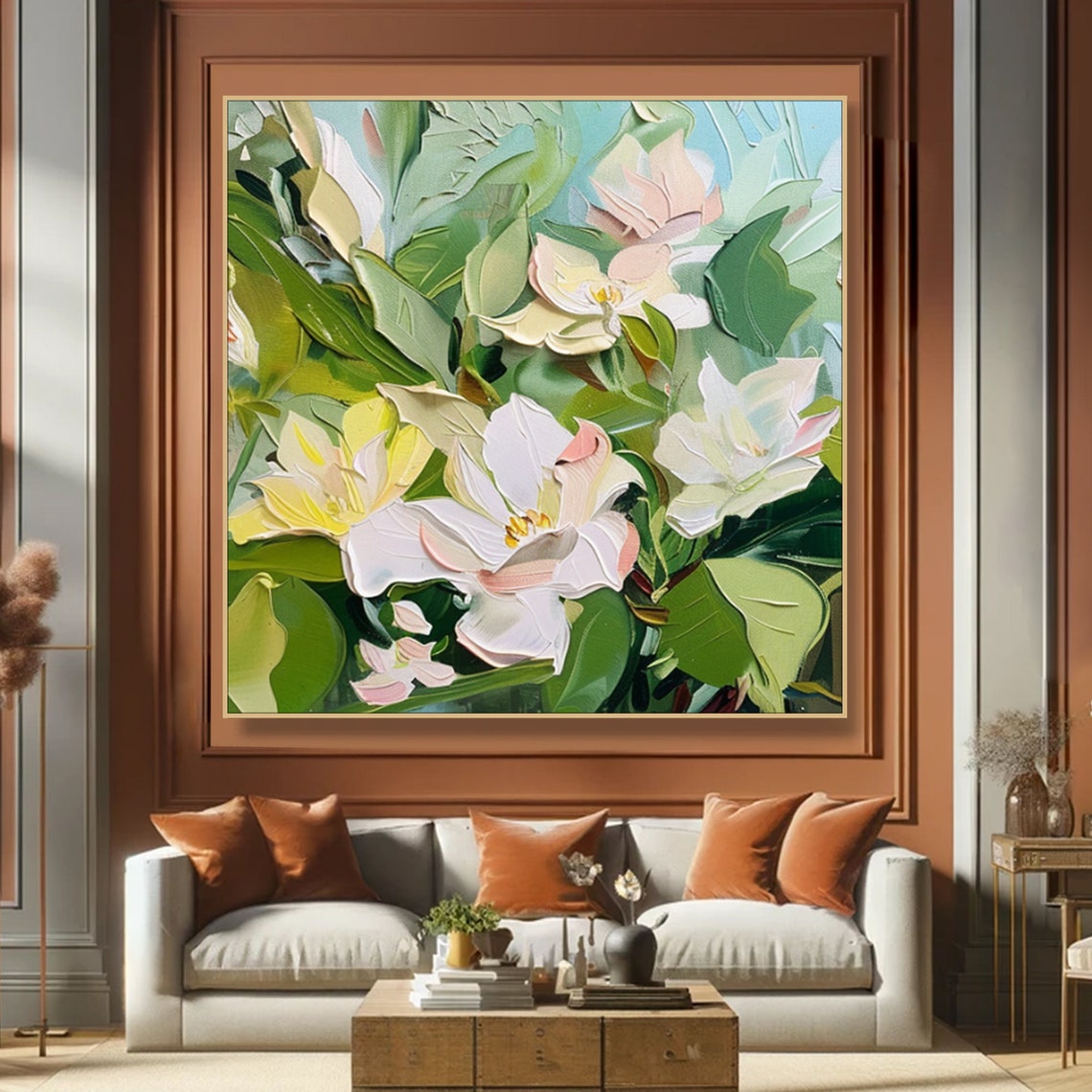Pastel Blossom Spring Flowers Soft Pink Impasto Floral Art Poster - Image 6